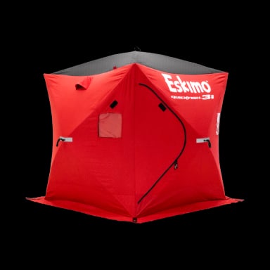 Eskimo QuickFish 3i insulated pop-up shelter in red and black