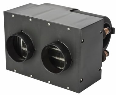 JEGS Auxiliary UTV Heater 12 Volt Assembly - 260 CFM Airflow - 28,000 BTU of Heat - Compact Design, Mountable Switch, Dual Front Vents, 3-Speed Fan - 12 Volt Heater for UTV, Truck, Van and Car