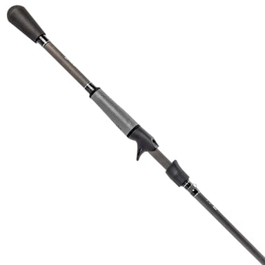 Lew's TP2 Casting Fishing Rod, Worm/jig Model, 7-Foot 2-Inch, 1-Piece HM45 Graphite Rod with Heavy Power and Fast Action, Winn Dri-Tac Split-Grip, SoftTouch Reel Seat, Black/Gray