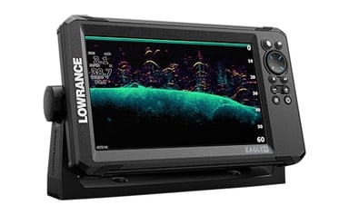 Lowrance Eagle 9 FishFinder/Chartplotter with TripleShot HD Transducer and C-MAP Discover MicroSD Card Charts, 9-inch IPS Screen, Black, 000-16229-001