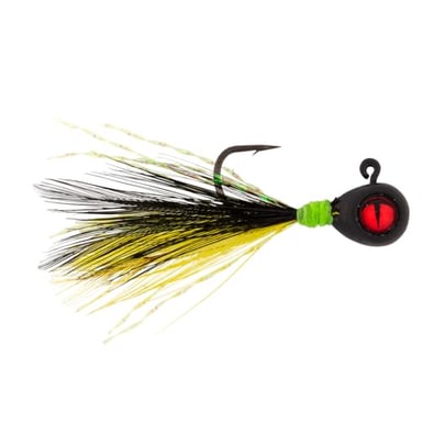 Northland Fishing Tackle Tungsten Crappie King Fly Jig for Crappie, Bluegill, & Other Panfish, 1/8 Oz, Bumble Bee, 2 Jigs Per Pack