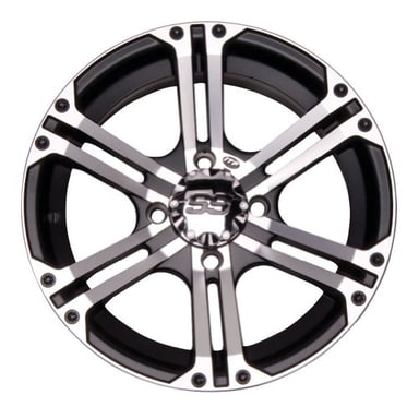 4/156 ITP SS212 Alloy Series Wheel 14x6 4.0 + 2.0 Machined POLARIS