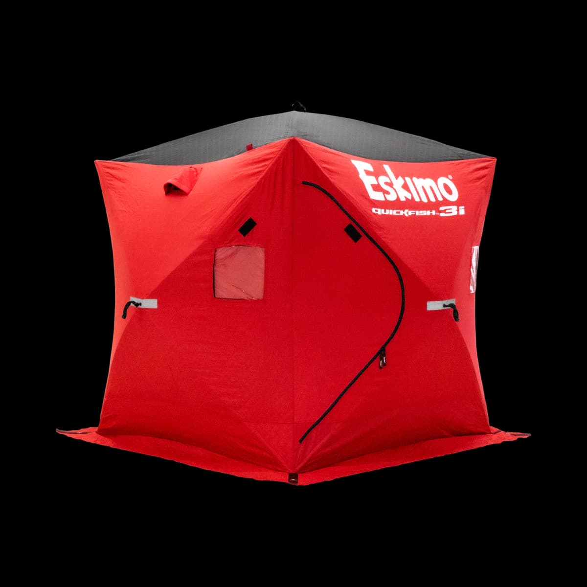 Eskimo QuickFish 3i insulated pop-up shelter in red and black