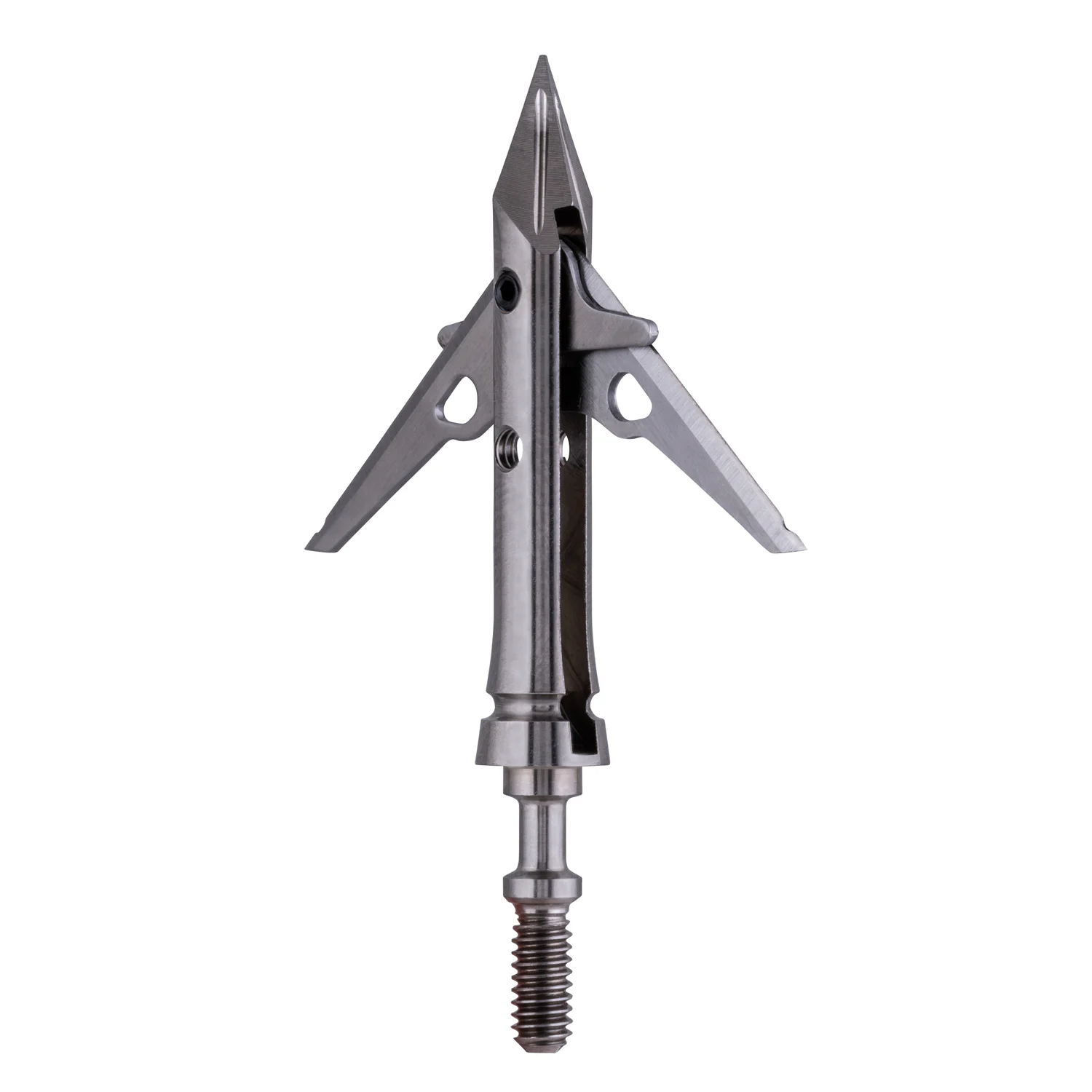 SEVR Titanium 2.0 two-blade broadhead in quartering view