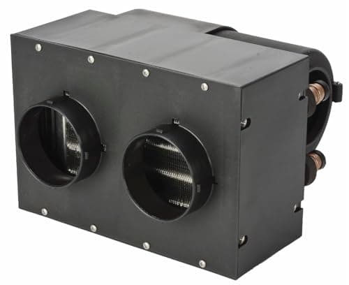 JEGS Auxiliary UTV Heater 12 Volt Assembly - 260 CFM Airflow - 28,000 BTU of Heat - Compact Design, Mountable Switch, Dual Front Vents, 3-Speed Fan - 12 Volt Heater for UTV, Truck, Van and Car