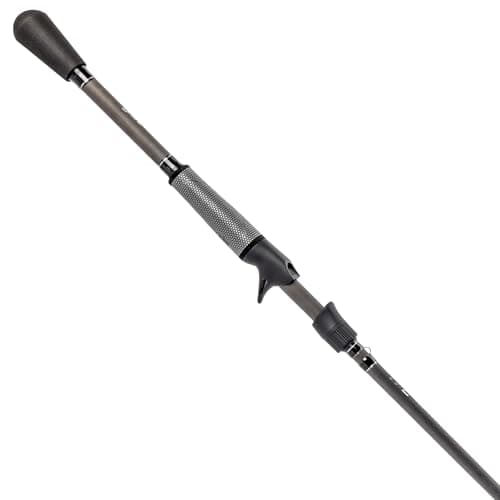Lew's TP2 Casting Fishing Rod, Worm/jig Model, 7-Foot 2-Inch, 1-Piece HM45 Graphite Rod with Heavy Power and Fast Action, Winn Dri-Tac Split-Grip, SoftTouch Reel Seat, Black/Gray