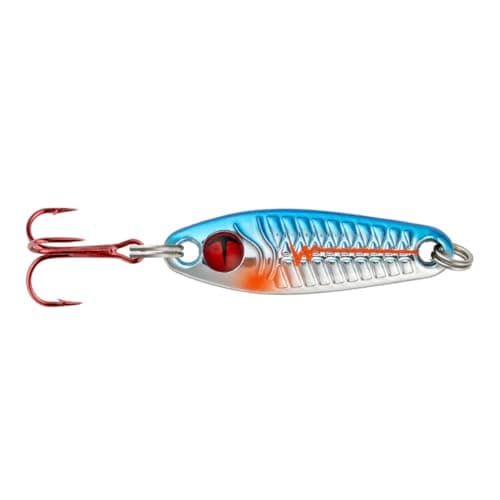 Northland Tackle Tungsten Buck-Shot Rattle Spoon, Fast-Sinking Ice Fishing Spoon with Loud Brass Rattle, 12 Colors, ⅛ Oz, ¼ Oz, ⅜ Oz Lure Sizes
