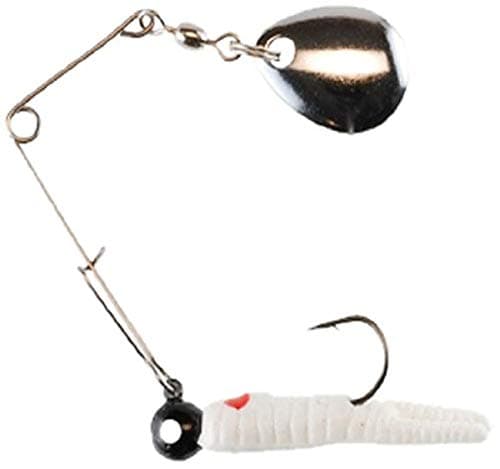 Johnson BSVP1/32-WRD Beetle Spin with Nickel Blade, White/Red Dot, 1-Inch