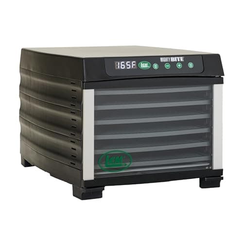 LEM Products MightyBite 6-Tray Dehydrator, Food Dehydrator for Beef Jerky, Meat, Vegetables, and Fruits, Includes Dryer Machine and 6 Trays, Black