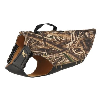 Browning Camo Neoprene Dog Vests, Full Coverage Hunting Dog Vest with Flexible Chest Plate, Realtree MAX-5 (5mm)