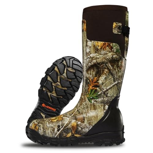 LaCrosse Alphaburly Pro 18" Insulated Hunting Boots for Men Featuring Waterproof Rubber, 1600G Thinsulate, and EVA Footbed, Realtree Edge - 11 M