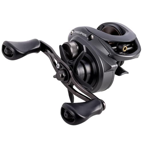 Lew’s Speed Spool Baitcast Fishing Reel, 9+1 Bearings, 7.5:1 Gear Ratio, Aluminum Frame, Graphite Sideplate, MCS Braking System, Right-Hand Retrieve