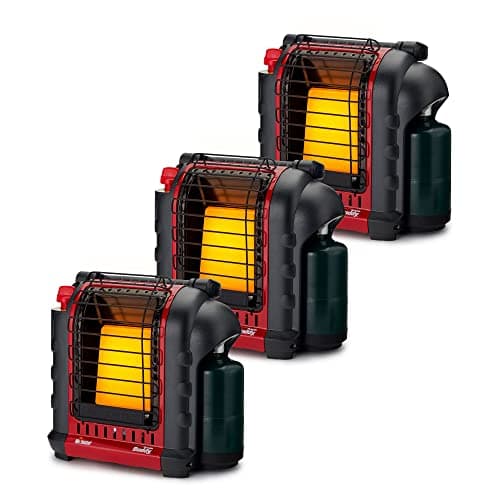 Mr. Heater Portable Buddy Outdoor Camping, Hunting Propane Gas Heater (3 Pack)