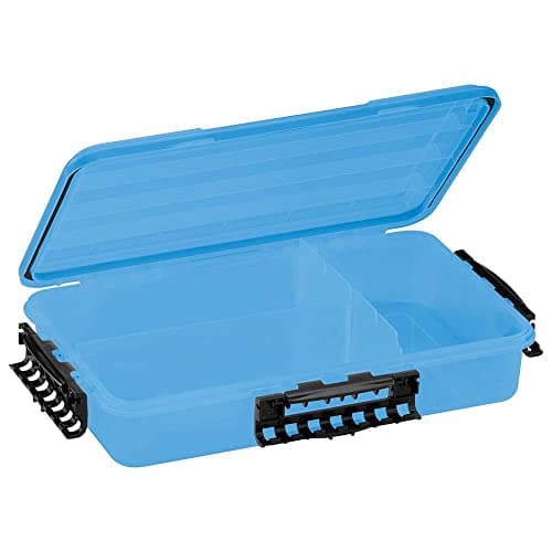 Plano Waterproof 3700 Deep Bulk Stowaway Tackle Box, 14" X 8.88" X 3", Durable Cam-Action Latches, O-Ring Seal, Adjustable Dividers for Versatile Fishing Storage