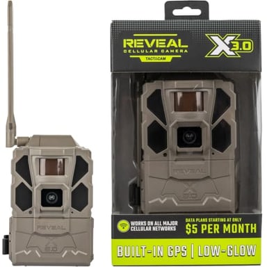 TACTACAM Reveal X 3.0 Cellular Trail Camera, Night Vision, Waterproof