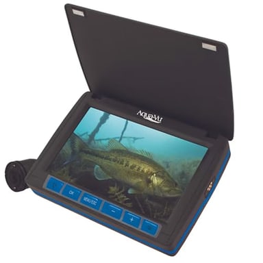 Aqua-Vu Micro Revolution 5.0 HD Underwater Fishing Camera – Portable 5" LCD, 1080p Video, 60' Cable, IR Light, Revolution Spool – Ice Fishing, Kayak Fishing, Sonar & Fish Finder Companion