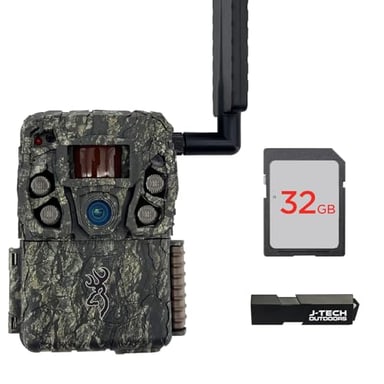 Browning Defender Wireless Vision Pro HD AI Cellular Trail Game Camera Bundle Includes 32GB Memory Card and J-TECH Card Reader (46MP) | BTCVPHDAI