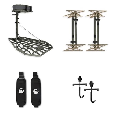 XOP Air Raid Evolution - Cast Aluminum Hang On Tree Stand for Hunting - Deluxe Deer Stand, Platform Dimensions - 21.5" X 31" (AIR RAID Mobile Hunting System)