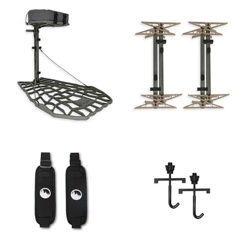 XOP Air Raid Evolution - Cast Aluminum Hang On Tree Stand for Hunting - Deluxe Deer Stand, Platform Dimensions - 21.5" X 31" (AIR RAID Mobile Hunting System)