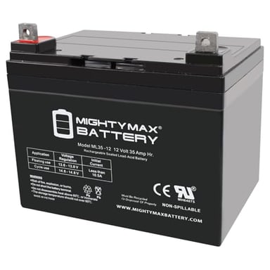 Mighty Max Battery ML35-12 - 12V 35AH U1 Deep Cycle AGM Solar Battery Replaces 33Ah, 34Ah, 36Ah