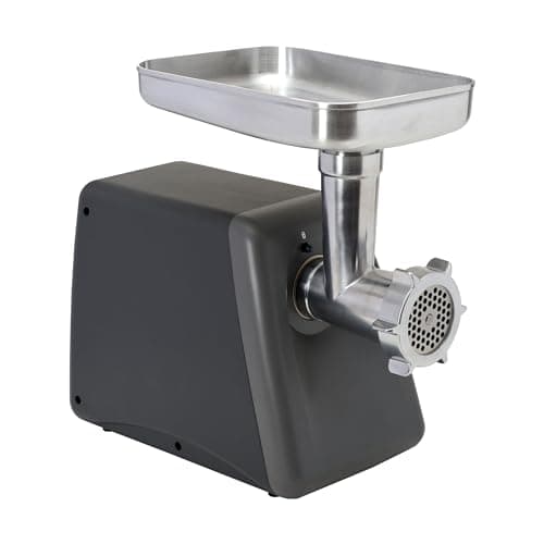 LEM Products #8 Countertop Meat Grinder, 575 Watt Aluminum Electric Meat Grinder for Home Use, Compact Food Processor for Grinding, Sausage Stuffing, Cooking