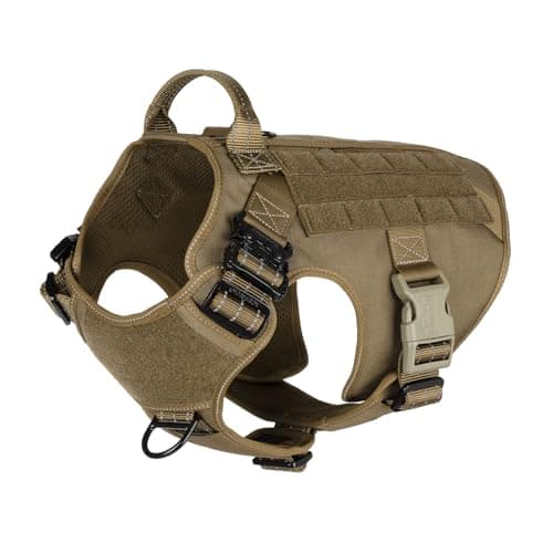 ICEFANG Tactical Dog Harness for Large Dogs,Reflective No Pull Dog Vest
