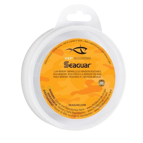 Seaguar IceX 100% Fluorocarbon Fishing Line , Abrasion Resistance, Made for Hard Water 4lbs, 50yds Break Strength/Length - 04ICE50
