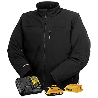 DEWALT Men's Heated Soft Shell Jacket Kit Black X-Large