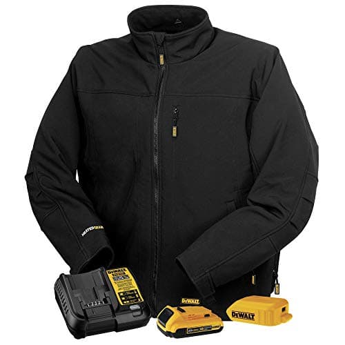 DEWALT Men's Heated Soft Shell Jacket Kit Black X-Large