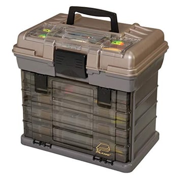 Plano 137401 By Rack System 3700 Size Tackle Box, Multi, 16" X 12" X 17.25" 6lbs,Graphite/Sandstone