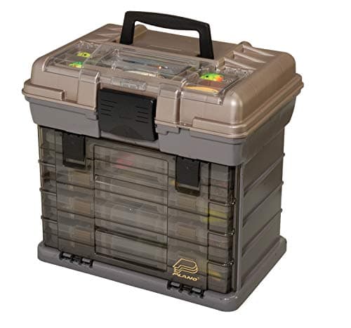 Plano 137401 By Rack System 3700 Size Tackle Box, Multi, 16" X 12" X 17.25" 6lbs,Graphite/Sandstone