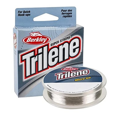 Berkley Trilene® Micro Ice®, Clear Steel, 2-Pound Break Strength, 110yd Monofilament Fishing Line, Suitable for Freshwater Environments