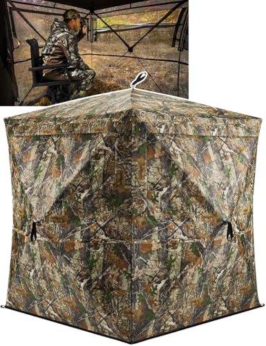 TIDEWE Hunting Blind for Deer, 270° See Through Ground Blind