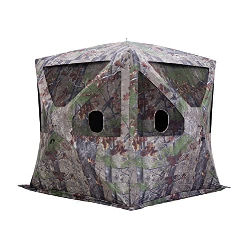 Barronett Big Cat Ground Hunting Blind, 3 Person Pop Up Portable, Backwoods Camo BC350BW