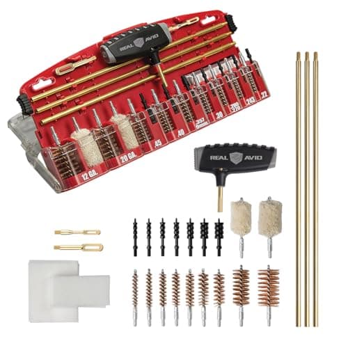 Real Avid Gun Boss Pro Universal – 12 Ga., 20 Ga., .45, .40, .357, .38, 9MM, .30, .280, .270, 7MM, .243, .22 ca. universal gun cleaning kit