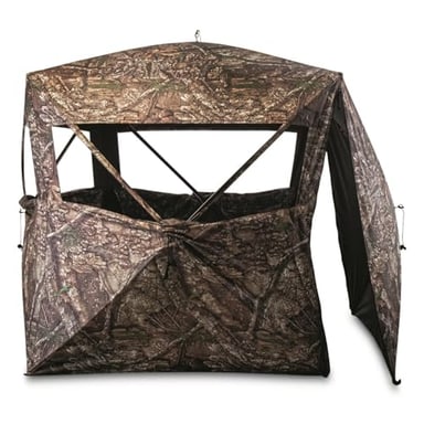 HuntRite Silent Adrenaline Pop-Up Hunting Ground Blind; for Deer and Turkey Hunting, 2-Person Tent