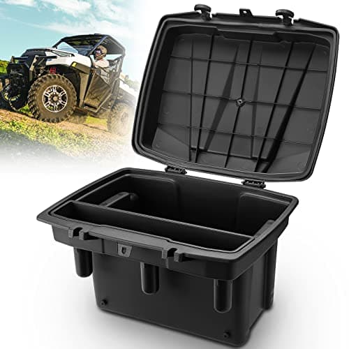KEMIMOTO 21L/5.5Gal UTV Bed Storage Box w/Top Tool Tray