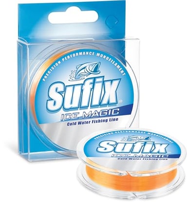 Sufix Ice Magic 100-Yards Spool Size Fishing Line (Neon Orange, 1-Pound)