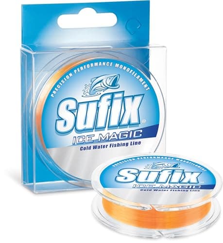 Sufix Ice Magic 100-Yards Spool Size Fishing Line (Neon Orange, 1-Pound)