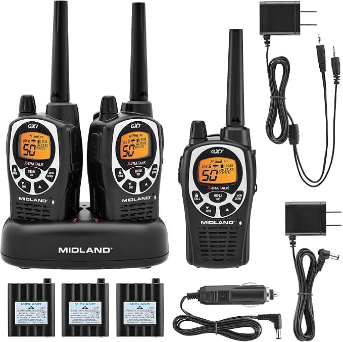 Midland GXT1000X3VP4 GMRS Two-Way Radio, 3-Pack